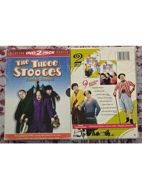 The 3 Stooges Funniest Moments & Festival And 9 Hilarious Episodes DVD Lot